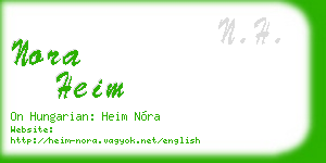 nora heim business card