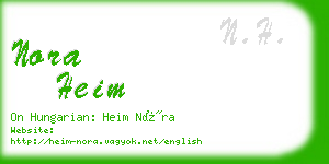 nora heim business card